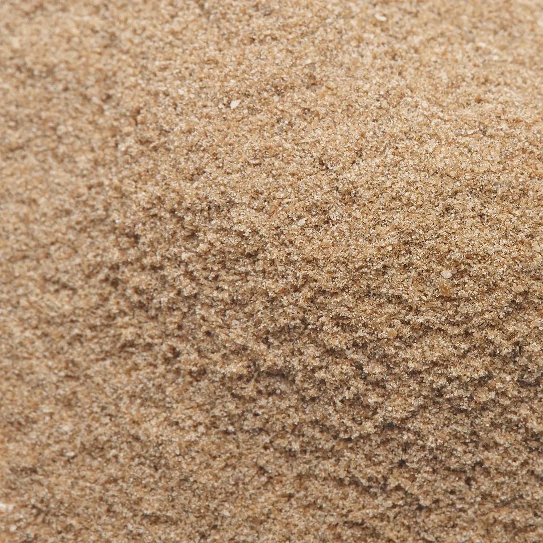 Pale chia fibre powder seen up close