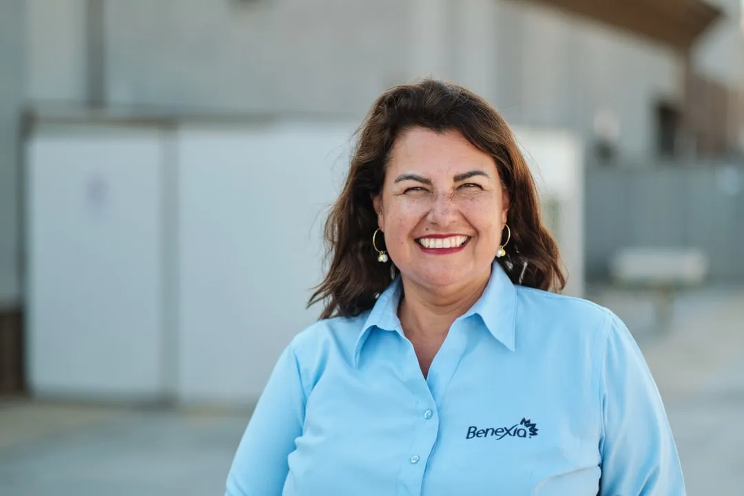 A team member outside the Arica plant